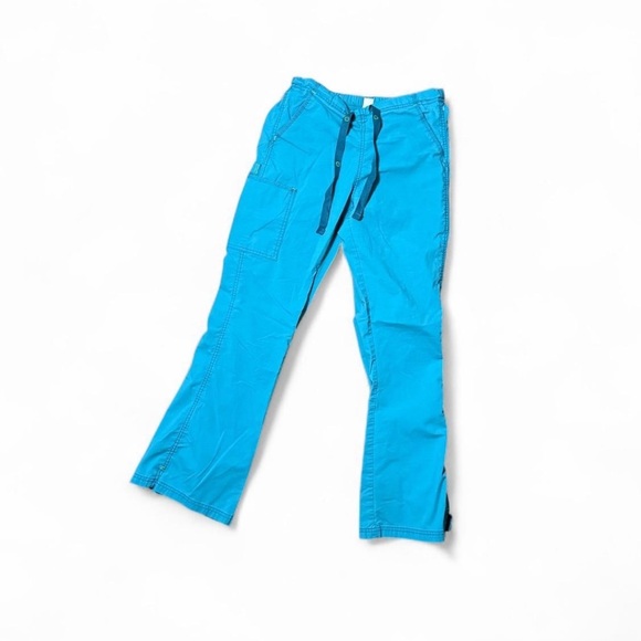 Spread Good Cheer! Teal/Blue Scrub bottoms size small - Picture 1 of 5